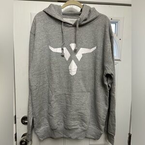 NWT Wrangler Gray Hoodie with White Graphic